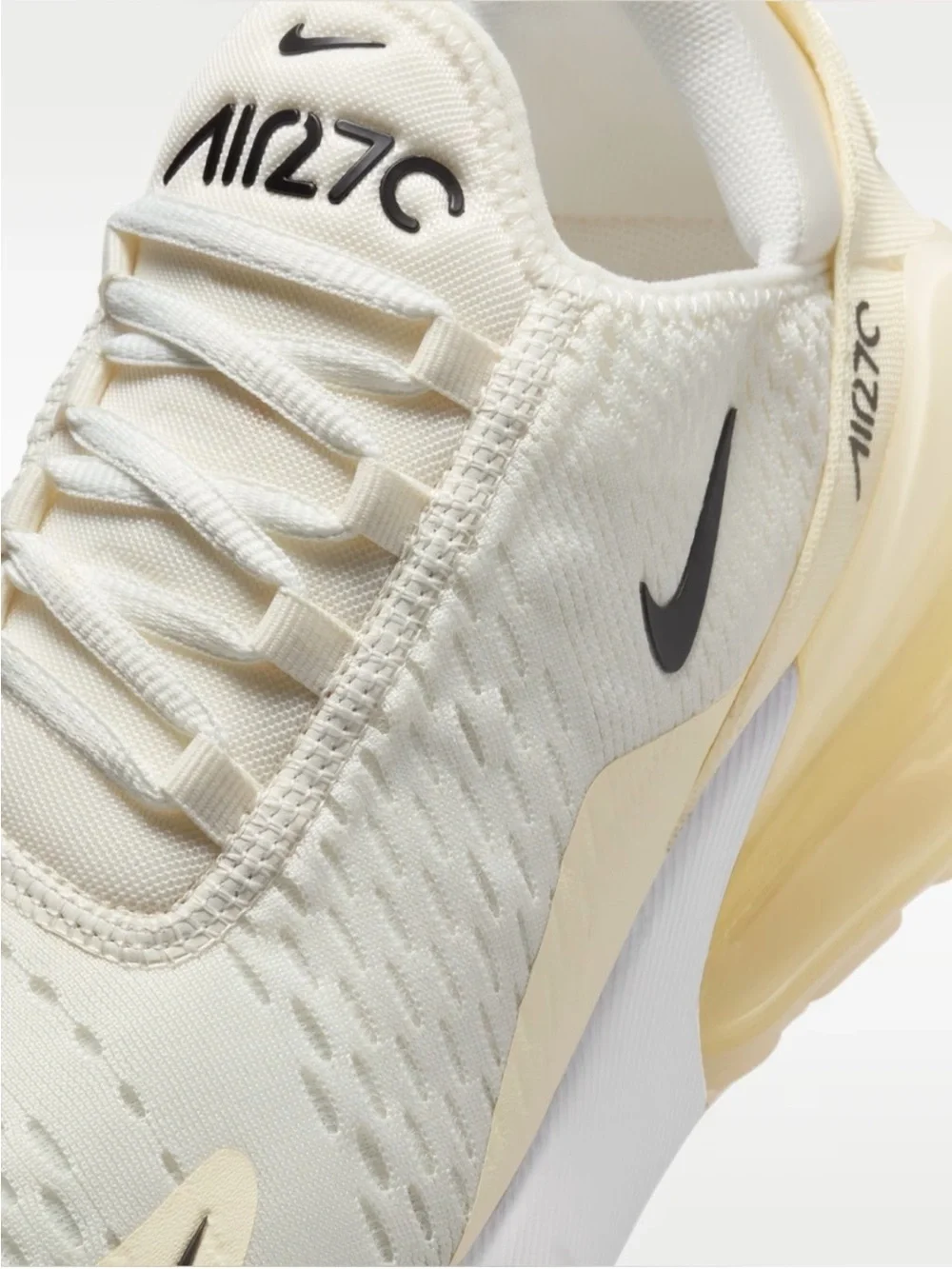 Nike | Women’s Air Max 270 Cream/Black ‘Sail/Coconut’ Sneakers Size 7